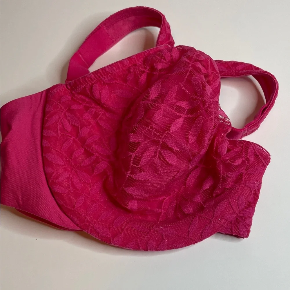 Olga Dark Pink Lace Underwire Bra 38D - Picture 9 of 9